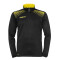 uhlsport GOAL 1/4-Zip TOP Kinder schwarz/limonengelb 128