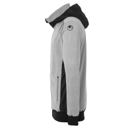 uhlsport GOAL TEC Kapuzenjacke Herren dark grey melange/schwarz XXL