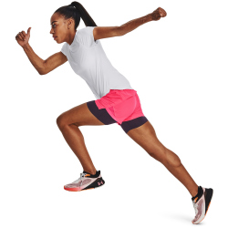 UNDER ARMOUR Run Stamina 2-in-1-Shorts Damen 683 - pink shock/tux purple/reflective XS
