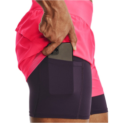 UNDER ARMOUR Run Stamina 2-in-1-Shorts Damen 683 - pink shock/tux purple/reflective XS