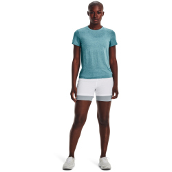 UNDER ARMOUR Run Stamina 2-in-1-Shorts Damen 100 - white/reflective S