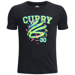 UNDER ARMOUR Curry Logo T-Shirt Jungen 001 - black/lime...
