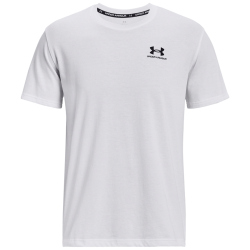 UNDER ARMOUR Heavyweight Logo T-Shirt Herren 100 - white/black XS