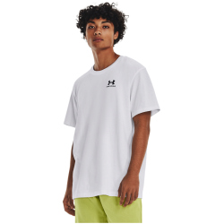 UNDER ARMOUR Heavyweight Logo T-Shirt Herren 100 - white/black XS