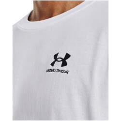 UNDER ARMOUR Heavyweight Logo T-Shirt Herren 100 - white/black S