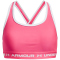 UNDER ARMOUR Crossback Sport-BH M&auml;dchen 653 - cerise/white M (137-149 cm)
