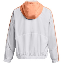 UNDER ARMOUR Rush Woven Jacke Damen 101 - white/mellow orange XS