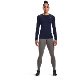 UNDER ARMOUR ColdGear Authentic Leggings Damen 019 - charcoal light heather/black XS