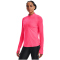 UNDER ARMOUR Qualifier Run 2.0 1/2-Zip langarm Laufshirt Damen 683 - pink shock/pink shock/reflective XS