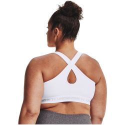 UNDER ARMOUR Crossback Mid Sport-BH Damen 100 - white/white/halo gray 3X
