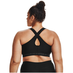 UNDER ARMOUR Crossback Mid Sport-BH Damen 001 - black/black/jet gray 3X