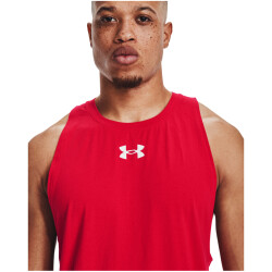 UNDER ARMOUR Baseline Baumwoll Tanktop Herren 600 - red/white/white XS