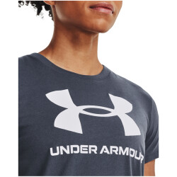 UNDER ARMOUR Sportstyle Graphic T-Shirt Damen 044 - downpour gray/white M