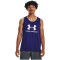 UNDER ARMOUR Sportstyle Logo Tanktop Herren 468 - sonar blue/white/white M
