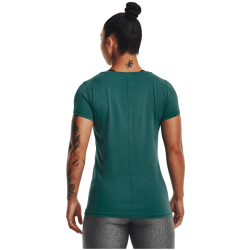 UNDER ARMOUR HeatGear Armour kurzarm Trainingsshirt Damen 722 - coastal teal/metallic silver M