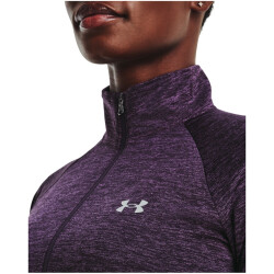 UNDER ARMOUR Tech 1/2-Zip langarm Sweatshirt Damen 541 - tux purple/retro purple/metallic silver XS