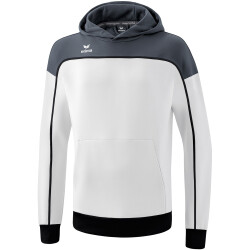 erima Change Hoodie Kinder weiß/slate grey/schwarz 128