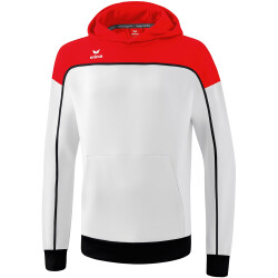 erima Change Hoodie Kinder weiß/rot/schwarz 128