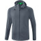erima Liga Star Trainingsjacke mit Kapuze Herren slate grey/schwarz S