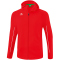 erima Liga Star Trainingsjacke mit Kapuze Kinder rot/weiß 116