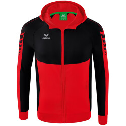 erima Six Wings Trainingsjacke mit Kapuze rot/schwarz L