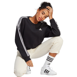 adidas Essentials 3-Streifen Cropped Sweatshirt Damen