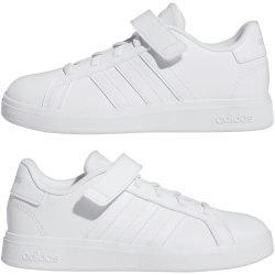 adidas Grand Court Elastic Lace and Top Strap Sneaker mit Klettverschluß Kinder