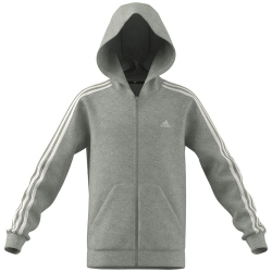 adidas Essentials Fleece Sweatjacke Kinder 83F7 - mgreyh/white 152