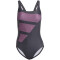 adidas Big Bars Graphic Badeanzug Damen AAGG - carbon/pnkfus 38