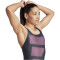 adidas Big Bars Graphic Badeanzug Damen AAGG - carbon/pnkfus 38