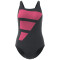 adidas Big Bars Graphic Badeanzug Damen AAGG - carbon/pnkfus 38