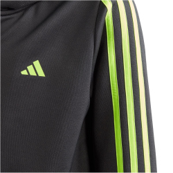 adidas Essentials AEROREADY 3-Streifen Kapuzenjacke Kinder AAGG - carbon/luclem 128