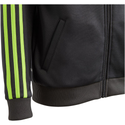adidas Essentials AEROREADY 3-Streifen Kapuzenjacke Kinder AAGG - carbon/luclem 128