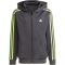 adidas Essentials AEROREADY 3-Streifen Kapuzenjacke Kinder AAGG - carbon/luclem 128