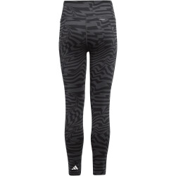 adidas AEROREADY Allover Print Optime High-Rise 7/8-Leggings Kinder AAGG - carbon/black/white 116