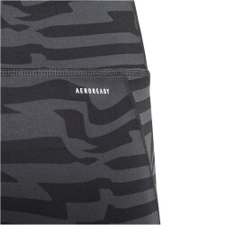 adidas AEROREADY Allover Print Optime High-Rise 7/8-Leggings Kinder AAGG - carbon/black/white 116