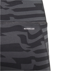 adidas AEROREADY Allover Print Optime High-Rise 7/8-Leggings Kinder AAGG - carbon/black/white 152