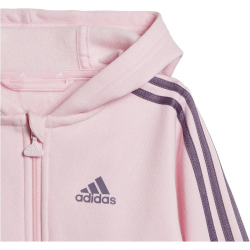 adidas Essentials Full-Zip Hooded Jogginganzug Kinder A2JM - clpink/shavio 74