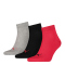 3er Pack PUMA Quarter Plain Socken black/red 35-38
