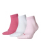 3er Pack PUMA Quarter Plain Socken pink lady 35-38