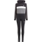 adidas Tiberio 3-Streifen Colorblock Training-Set (Pullover + Leggings) Kinder 095A - black/white/white 152