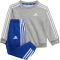 adidas Essentials 3-Streifen Baby-Jogginganzug 83F7 - mgreyh/white 86
