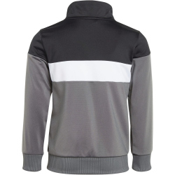 adidas Tiberio 3-Streifen Colorblock Shiny Trainingsanzug Kinder 095A - black/white/grefiv 128