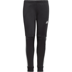 adidas Tiberio 3-Streifen Colorblock Shiny Trainingsanzug Kinder 095A - black/white/grefiv 128