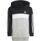 adidas Tiberio 3-Streifen Colorblock Trainingsanzug Kinder 095A - black/white/mgreyh 104