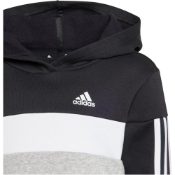 adidas Tiberio 3-Streifen Colorblock Trainingsanzug Kinder 095A - black/white/mgreyh 110