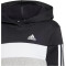 adidas Tiberio 3-Streifen Colorblock Trainingsanzug Kinder 095A - black/white/mgreyh 110