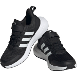 adidas FortaRun 2.0 Cloudfoam Elastic Lace Top Strap Sneaker A0QM - cblack/ftwwht/cblack 34