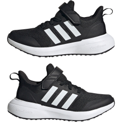 adidas FortaRun 2.0 Cloudfoam Elastic Lace Top Strap Sneaker A0QM - cblack/ftwwht/cblack 34