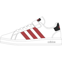 adidas Grand Court Elastic Lace and Top Strap Sneaker mit...